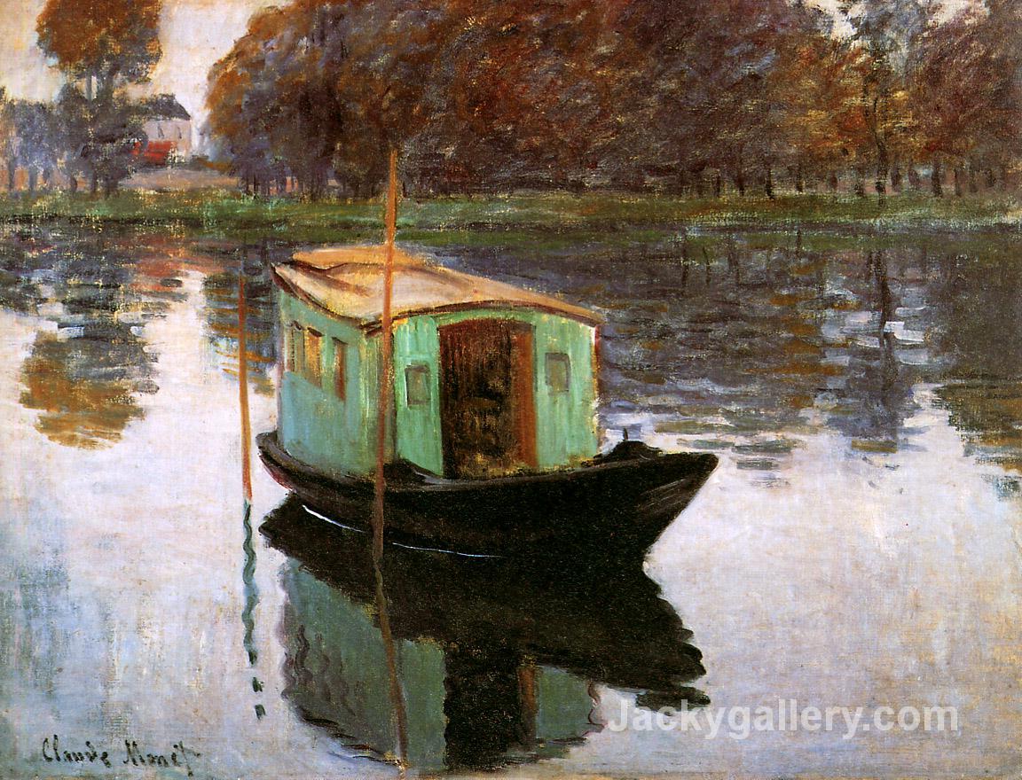 The Studio-Boat by Claude Monet paintings reproduction